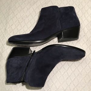 Sam Edelman Blue Suede Petty Ankle Boots